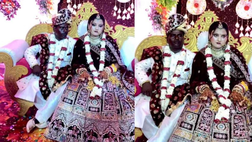 वायरल वीडियो: दूल्हा-दुल्हन की रंगत का कंट्रास्ट, पब्लिक बोली- 'सरकारी नौकरी का जादू!'